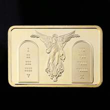 1枚栏圣母收藏品十字路的纪念币收藏礼品纪念品镀金硬币挑战硬币 - 金色 - 查看 3