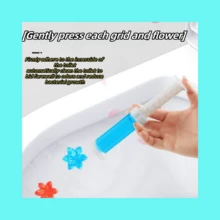 Toilet Deodorant Gel With Small Flowers, Toilet Cleaning Gel With Fragrance For Bathroom (Toilet) - Blue - View 6