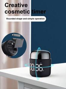 Herramienta De Gestión De Tiempo Del Temporizador De Cuenta Regresiva Giratorio Led Creativo, Función De Cuenta Regresiva Y Cuenta Ascendente - Negro - Ver 4