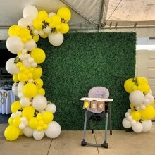 245入組黃色氣球花環弧形裝飾套件,非常適合生日派對、婚禮、訂婚、畢業典禮、黃色氣球主題派對 - 彩色 - 查看 3