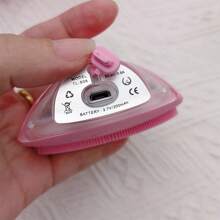 1pc Silicone Facial Cleansing Brush, Rechargeable & Waterproof, Suitable For Home Use And Traveling - Pink - View 4