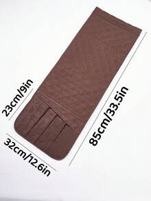 1Pc Brown Armrest Covers For Sofa With 5 Pockets, Sofa Hanging Pouch, Couch Water Absorbent Storage Bag - Brown - View 3