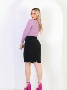 Saia  preta evangélica - Preto - Visão 2