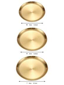 Stainless Steel Korean Bbq Grill Plate, Fruit & Snacks Serving Tray, Jewelry Organizer, Self-Service Buffet Plate, Multi-Size (5.5-15.7 Inches)Christmas Gift,School Supplies