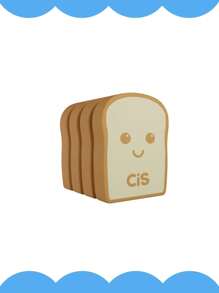 Borracha Pãozinho Cis Toast Pacote Com 4 Borrachas NOVIDADE! - Multicolorido - Visão 4