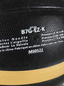 摩爾頓7號、6號、5號籃球ez-k黑金pu室內外皆可使用,女性、青年、男性比賽、訓練必備 - 黑色 - 查看 5