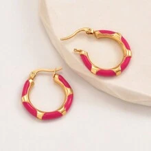 Aretes De Aro - Multicolor - Ver 15