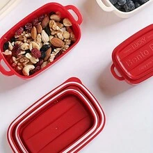 1 件復古食品容器,附隔間的午餐盒,適合成人工作和學生 - 白色 - 查看 5