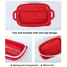 1 件復古食品容器,附隔間的午餐盒,適合成人工作和學生 - 白色 - 查看 3