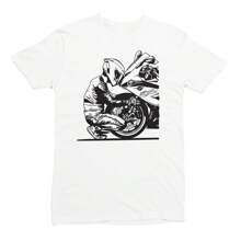 Biker T-Shirt Motorcycles Bikers Gentleman - White - View 2