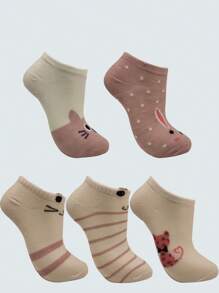 YiPinOu 女性襪子貓耳朵襪貓時尚可愛日式多功能網路紅人春季低幫襪子 - 彩色 - 查看 6