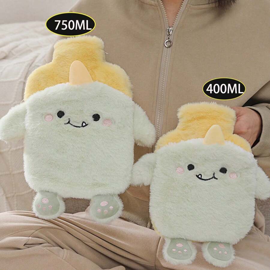 1pc Cartoon Animal Shaped Hot Water Bottle For Warm Or Cold Use - Dinosaur - View 1