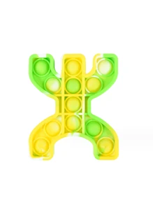 1pc Silicone Stress Reliever Toy, Stackable, Best Gift For Being Companion, Interactive Decompression Game Toy For Parties With Family, Friends, And Relatives - Purple - View 2