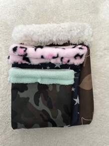 1 random color style Oxford cloth warm pet litter suitable for hamsters, guinea pigs, gerbils, daily household use - Multicolor - View 11