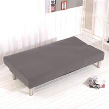 Armless Sofa Cover 3 Seater Stretch Couch Cover Elastic Slipcover For Sofa Bed Without Armrests, Anti-Slip - Grey - View 4