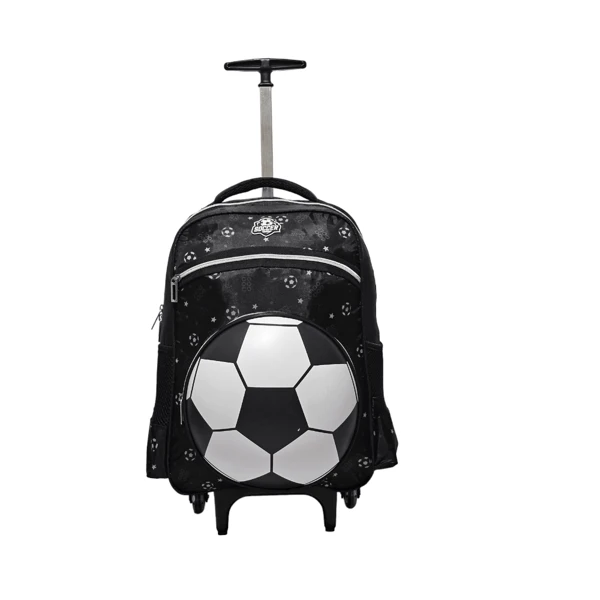 Mochila Escolar Bola Rodinhas Reforçada 3d Alto Relevo Mc105