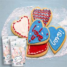 Candy Packing Bag, 10pcs/Set Cartoon Snack Ziplock Bag, Valentine's Day Cookies Packaging Bag, Self-Sealing Bag, Candy Puff Baking Stand-Up Pouch, Cute Cartoon Snack Delicate Self-Sealing Bag - Multicolor - View 2