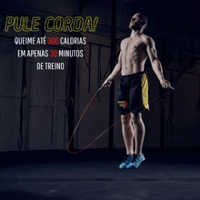 Corda De Pular Crossfit Speed Rope Rolamento Profissional Fit - Preto - Visão 4