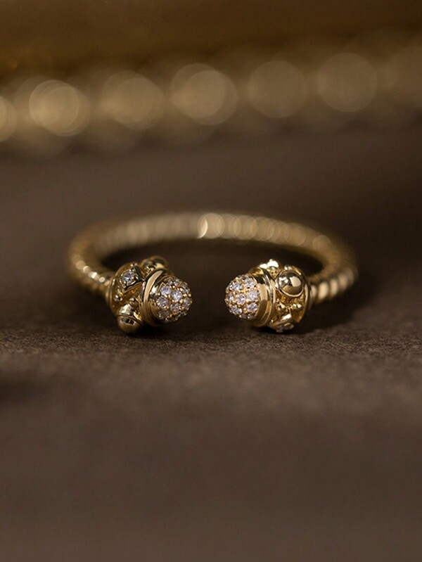 Simple Adjustable Open Ring, Finger Ring, Made Of 925 Sterling Silver, Fashionable And Versatile Jewelry