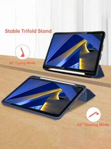 1 件黑色全身蜂窝 TPU 皮套，带笔槽、磁性充电、睡眠/唤醒功能，兼容 iPad Mini 6/Mini 7/9.7/10.2/10.5/Air 4/Air 5/10th/10.9/Pro 11 英寸/Air 11(M2)/Air 13(M2)/Pro 11(M4)/Pro 13(M4) 2024 12.9 英寸/iPad Air 13(M3 2025)/iPad Air 11 英寸 (M3) 2025/iPad (A16) 11 英寸第 11 代 2025 - 寶藍色 - 查看 5