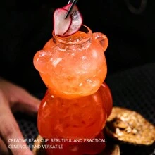 1個,熊形鸞尾酒杯,清澈葡萄酒杯,創意香檳杯,飲用杯,適用於酒吧,酒館,俱樂部,餐廳,家庭使用,夏季飲品配件 - 彩色 - 查看 5