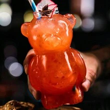 1個,熊形鸞尾酒杯,清澈葡萄酒杯,創意香檳杯,飲用杯,適用於酒吧,酒館,俱樂部,餐廳,家庭使用,夏季飲品配件 - 彩色 - 查看 7