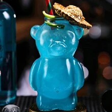 1個,熊形鸞尾酒杯,清澈葡萄酒杯,創意香檳杯,飲用杯,適用於酒吧,酒館,俱樂部,餐廳,家庭使用,夏季飲品配件 - 彩色 - 查看 10