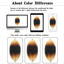 8pcs Faux Hair Crochet Hooks, Fluffy Pom-Pom Caterpillar Braids - Ombre - View 7