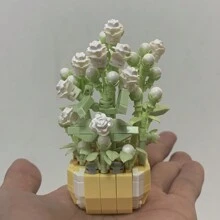 473pcs Jasmine Flower Building Blocks Eternal Flower Toy - White - View 5