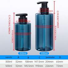 3入組300/500毫升分裝pp旅行酒店乳液瓶,易攜帶適用於洗髮水、身體乳液、護髮素、身體乳液等 - 彩色 - 查看 7
