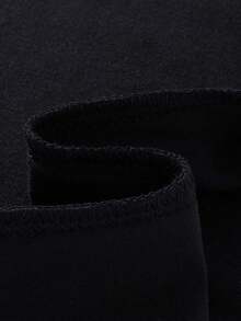 男童标语印花短袖T恤 - 黑色 - 查看 5