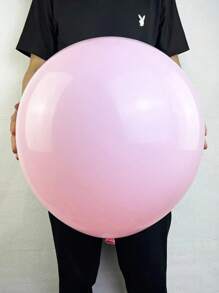 5pcs 18-Inch Light Pink Latex Balloons, Suitable For Wedding, Birthday, Valentine'S Day Party Decoration, - Baby Pink - View 3