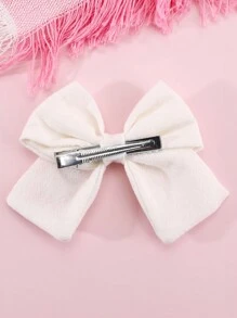 1 Stück Weißes Ballettschuhe Bestickter Haarspange Mit Schleife Für Mädchen
