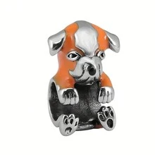 1pc Bead With Pug Dog Design Suitable For Charm Bracelet Diy Craft Jewelry Making Accessories - A - View 7