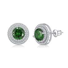 Yanxyad Shiny Big  Brick Stud Earrings For Women Man - round - View 11