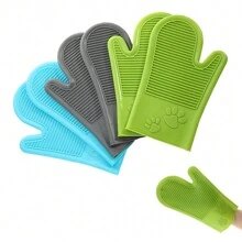 Silicone Thickened Waterproof, Non-Slip, Anti-Hot High-Temperature Gloves For Grabbing Hot Objects - Blue - View 7