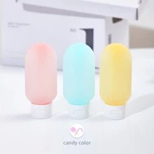 YUEMEI MOMENT 3入組半透明防漏旅行瓶連便攜包（60毫升/2盎司*3個）- 可補充和可擠壓,讓旅行無壓力！帶貼紙的空盒子,防漏擠壓管,可補充的洗髮水身體沖洗液旅行配件,客廳家居浴室家居裝飾,旅行物品,婚禮,派對,生日,男人媽媽爸爸朋友,新年,配件,有趣的禮物 - 彩色 - 查看 2