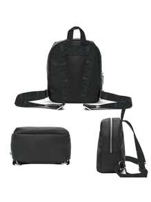 輕盈、便攜式時尚小背包運動包女式戶外購物防水背包拉鍊背包尼龍背包休閒書包旅行騎行運動遠足露營初始名字 A 到 Z 金色字母花朵印花書包適合大學生完美的大學、商務、工作、通勤、戶外、健行、旅行、登山、體育場、運動、郊遊、回到學校 - 黑色 - 查看 5