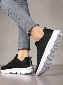 1 Pair Women's Outdoor Sports Shoes, Breathable Mesh Running Shoes, Comfortable Casual Sneakers, Lightweight Non-Slip Running Shoes, Spring/Summer