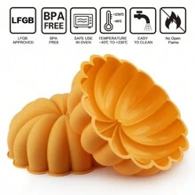 9-Inch Silicone Cake Mold In Pumpkin Shape, Non-Stick Silicone Mold For Making Jelly, Bread, Chiffon Cake, Soft And Easy To Demold, Baking Mold, 1pc