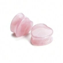 1對單純粉色寶石心形耳塞,適用於女孩 - 粉色 - 查看 17