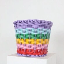 1入組彩色pe編織收納籃,自行車籃 - 彩色 - 查看 5