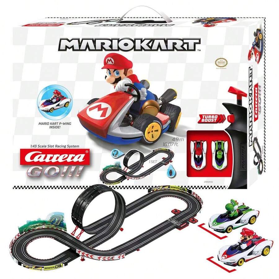 Pista Nintendo Mario Kart P- Wing, incluye 2 coches (Mario y Luigi), 4,9metros ✅ Entrega 24/48h a España (península) - Super Mario - Pistas y Garajes de Juguete - Carrera - Ref. 20062532 - Multicolor - Ver 1