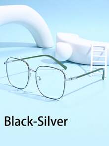 新款女士金属方框眼镜架 - 彩色 - 查看 4