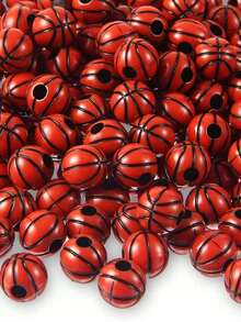 20入流行丙烯酸珠,適用於籃球,足球,棒球,網球主題手鏈製作,適用於日常時尚搭配和節日禮物 - 彩色 - 查看 7