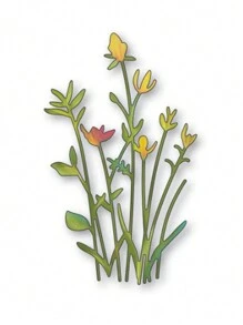 1個漂亮的花束信封賀卡裝飾切割模具,碳鋼金屬壓花紙藝刮刀切割模板,金屬中空蝕刻diy刀具模具 - 銀色D - 查看 6