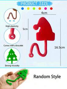 12入組聖誕黏手玩具,任意聖誕款式拉伸玩具,適用於聖誕小禮物、禮物袋、彩蛋填充物、聖誕派對小禮品、壓力緩解