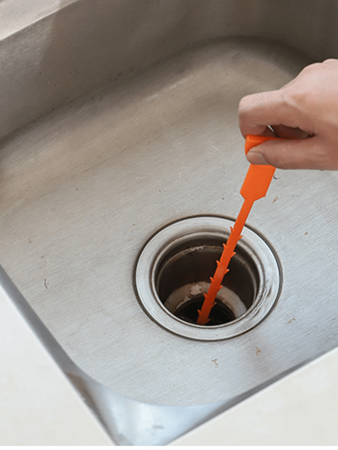 1pc Drain Unblocker Tool Hook Hair Catcher Sink & Pipe Cleaning Brush For Basin, Toilet