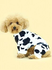 Fw Black And White Cow Print Four Feet Clothes - Black and White - View 4