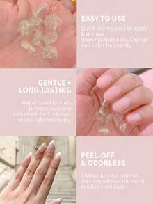 12ml剝落式指甲油,5個顏色可選,能增亮並快速乾燥且持久,不掉色味道清新,易剝離,適合增亮膚色,不需要uv/led燈 - 紅色 - 查看 6